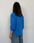 Tensione In - Camicia in cotone blu royal