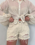 Haveone - Short con taglio vivo naturale