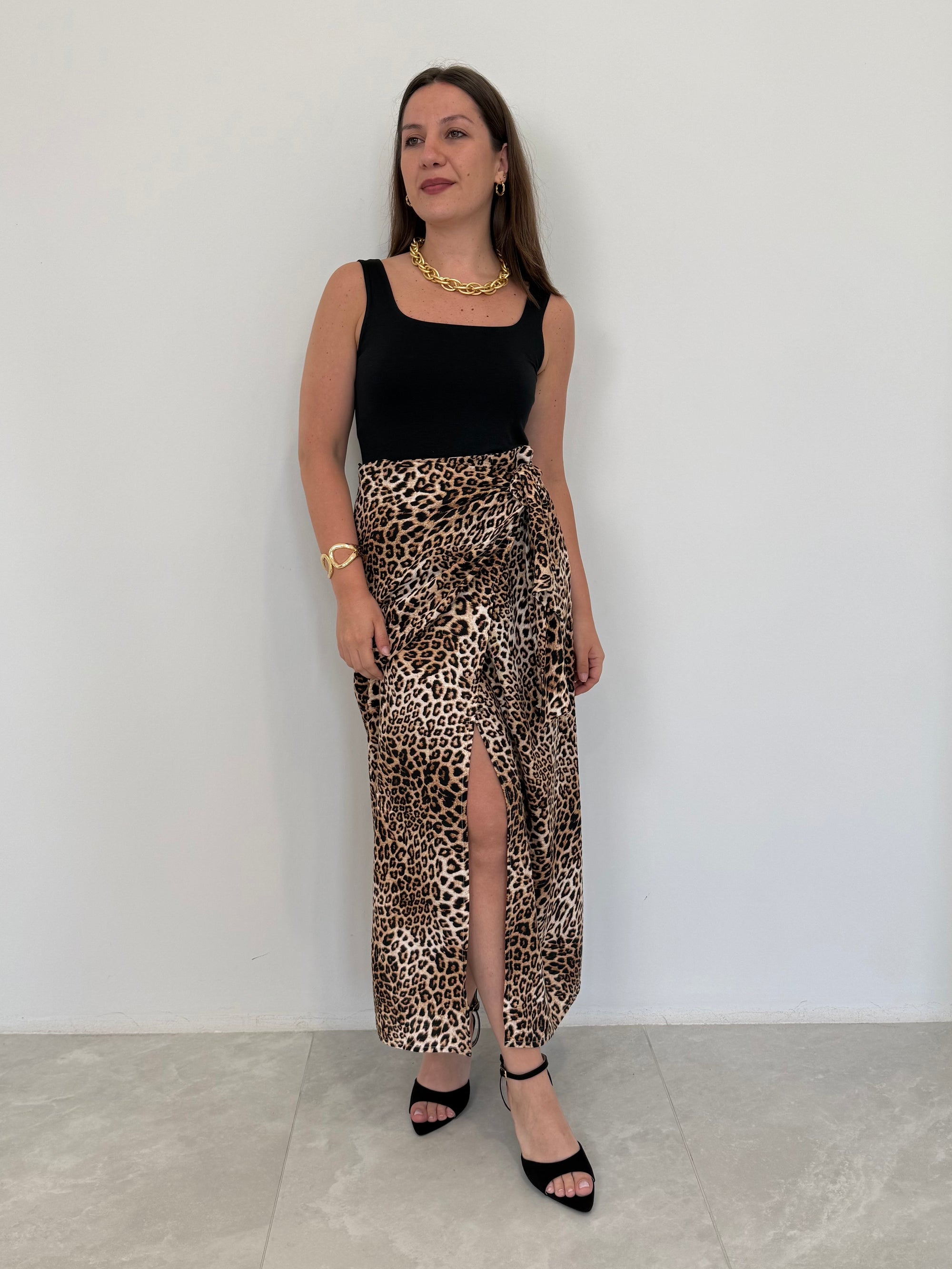 Tensione In - Gonna pareo animalier