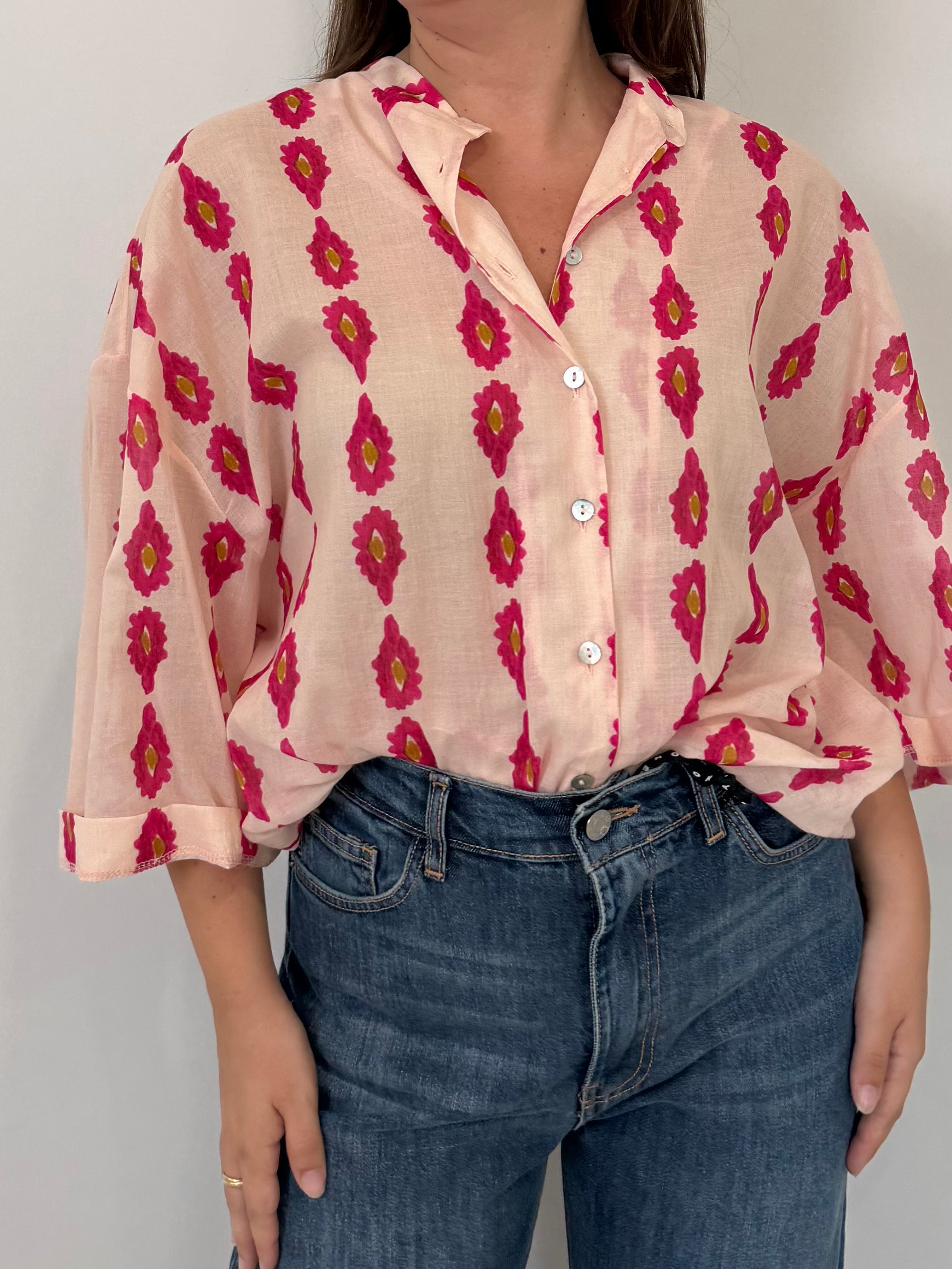 Tensione - Camicia stampa geometrica