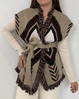 Tensione In - Gilet rombi e frange fango