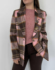 SusyMix - Giacca check moro e rosa