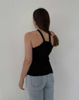 SusyMix - Canotta con laccio al collo nero
