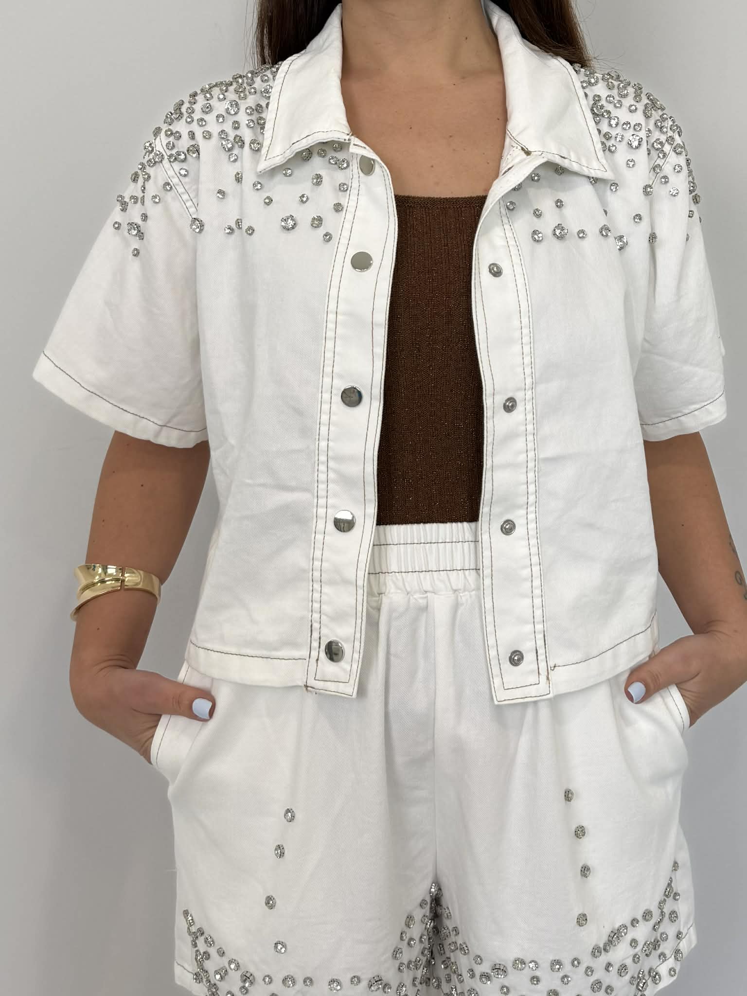 SusyMix - Completo cabochon bianco
