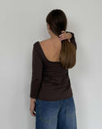 Tensione In - Maglia con scollo schiena moro