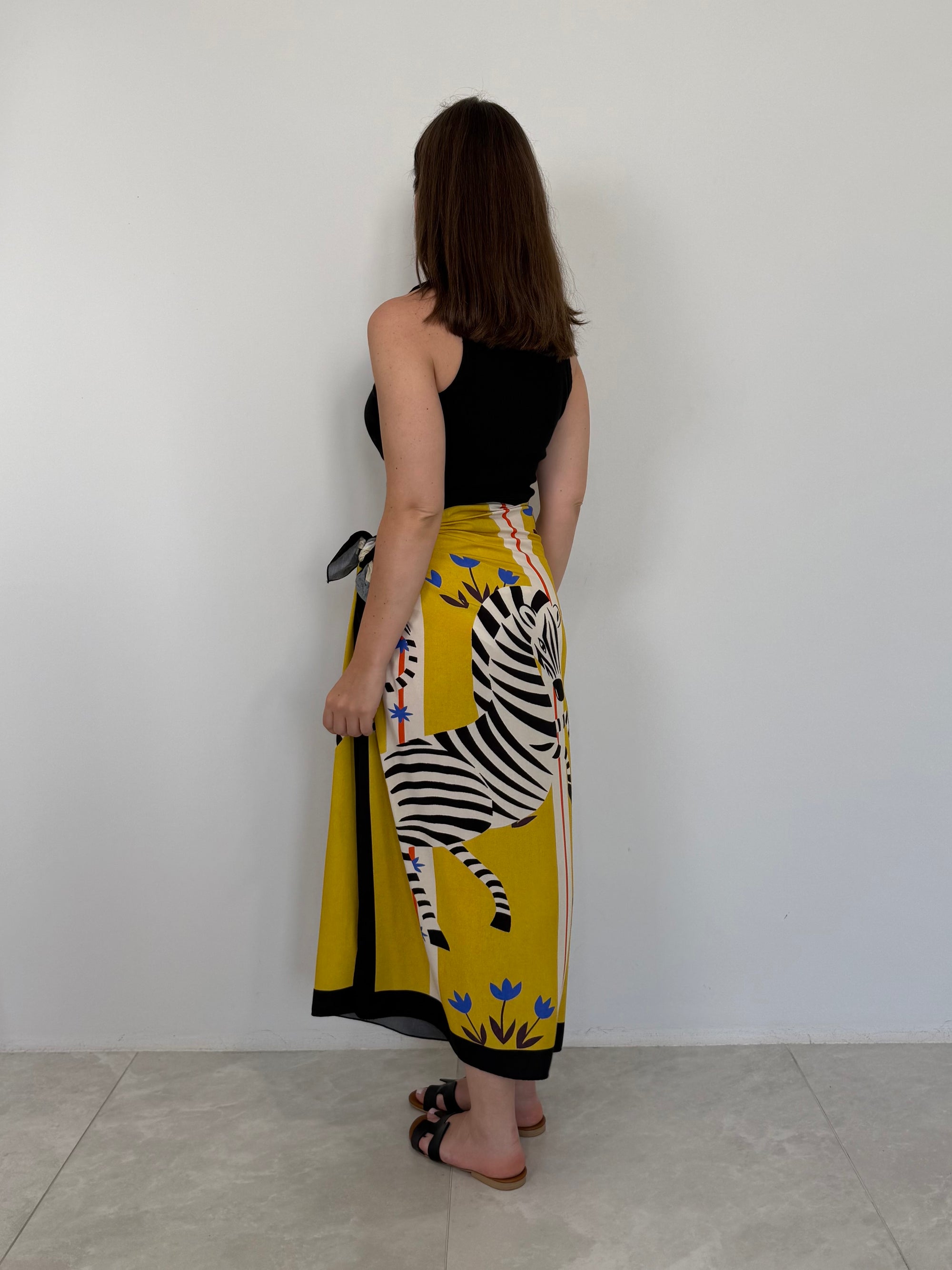 Haveone - Gonna pareo lunga con zebre gialle