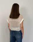 SusyMix - Camicia con tasca paillettes bianca