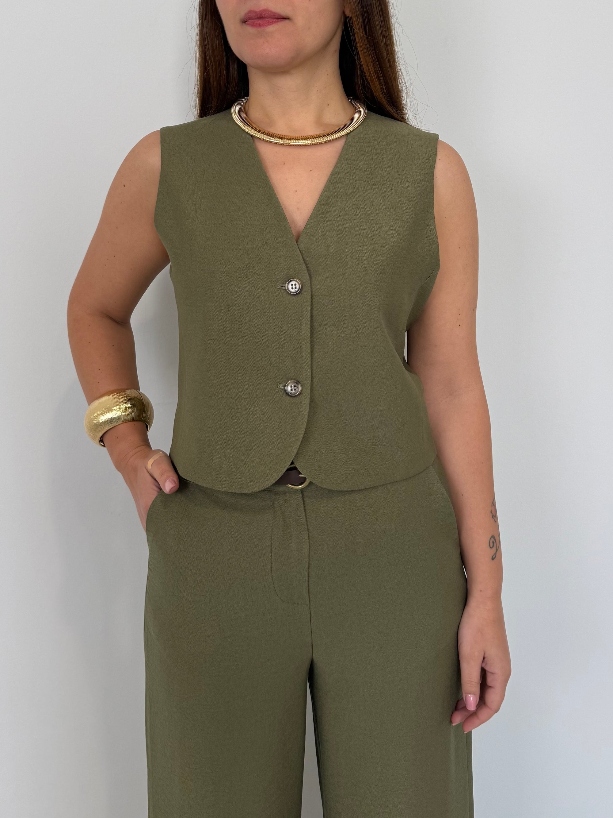Haveone - Gilet easy verde