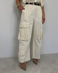 Tensione In - Pantalone cargo panna