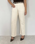 Tensione In - Pantalone a sigaretta panna