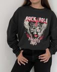 Haveone - Felpa rock roll grigio