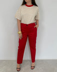 Motel - Pantalone chino in cotone rosso