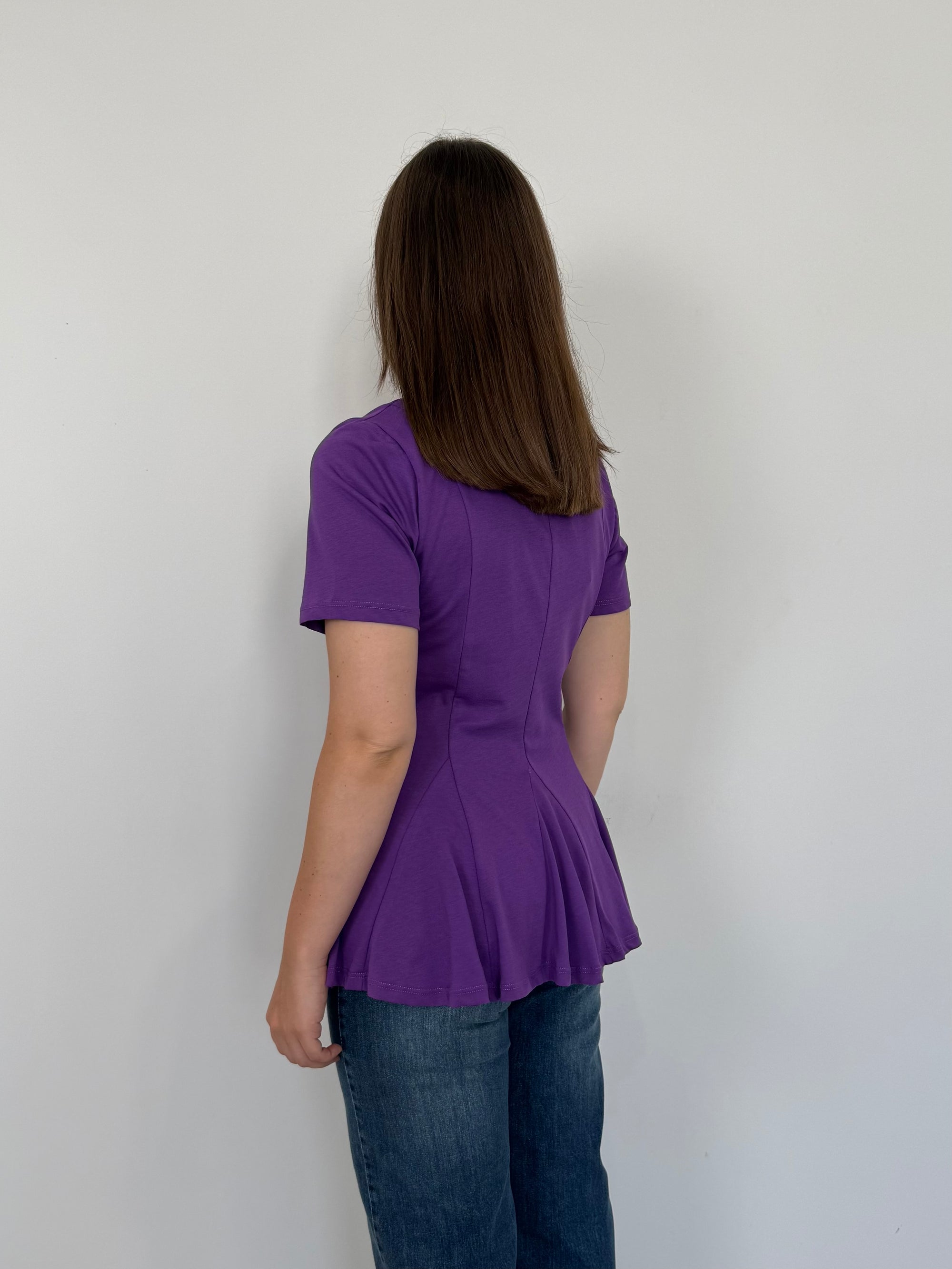 Tensione In  - T-shirt godet viola