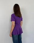 Tensione In  - T-shirt godet viola