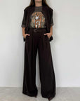 Dixie - Pantalone con cintura inserita moro