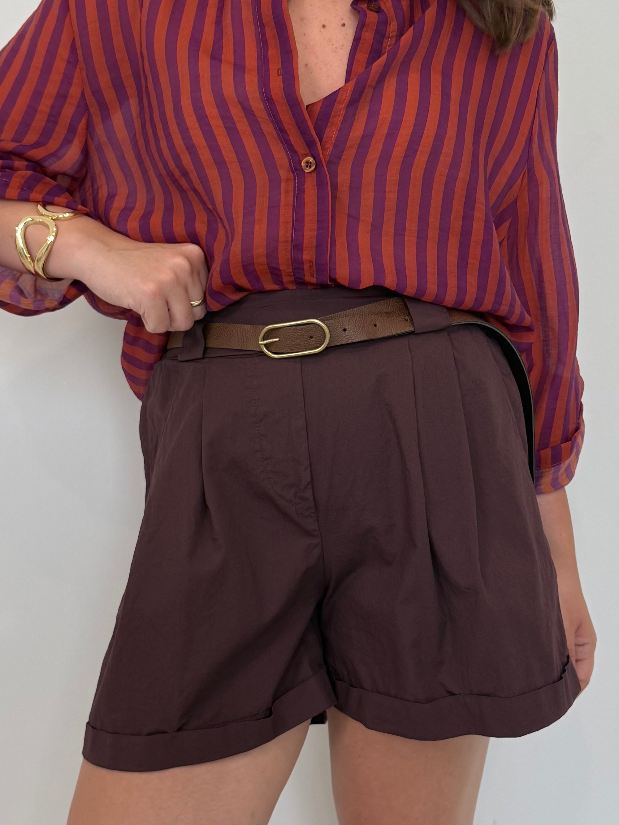 Haveone - Short in cotone con pence fico