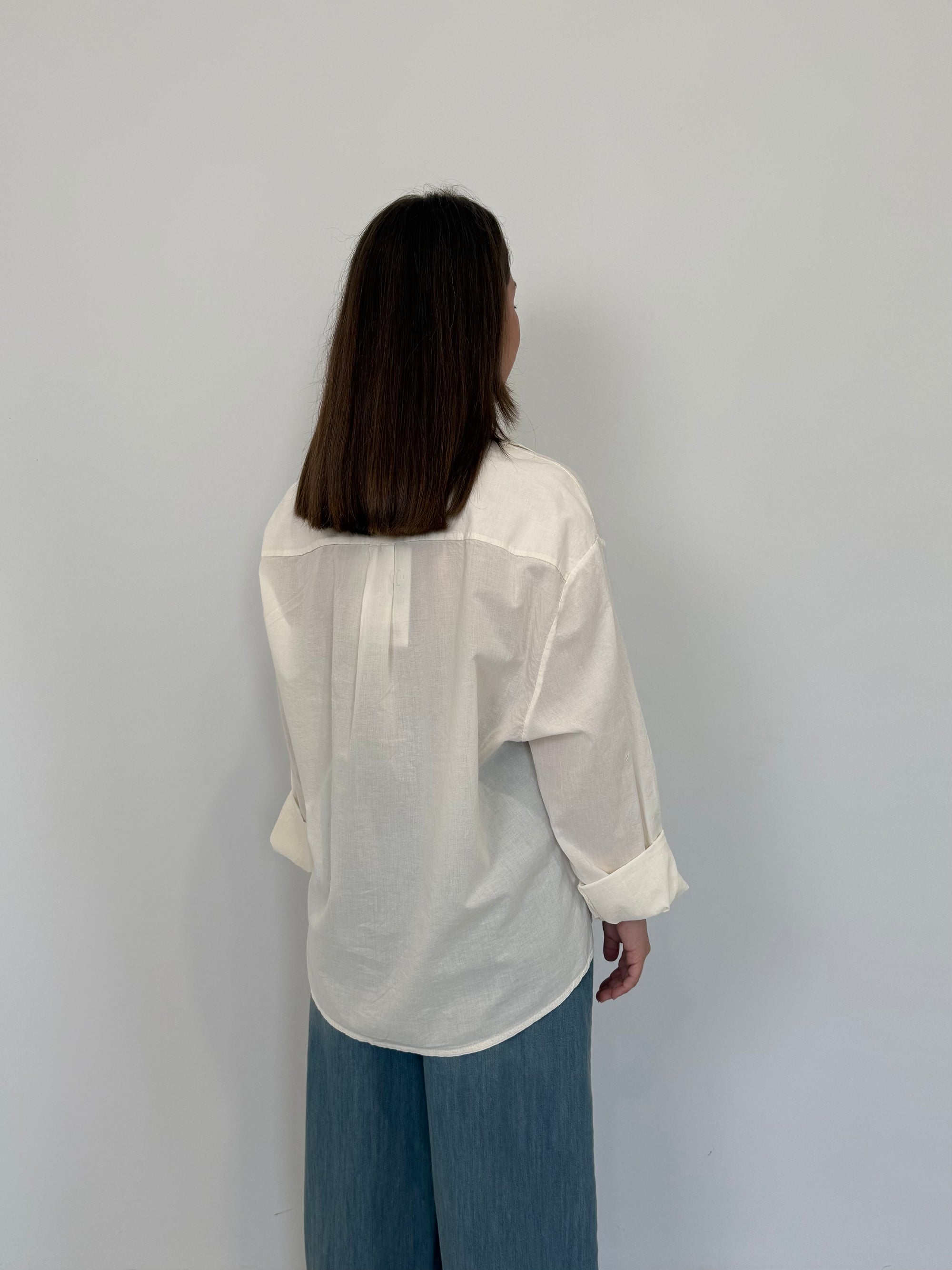 Haveone - Camicia leggera in cotone burro