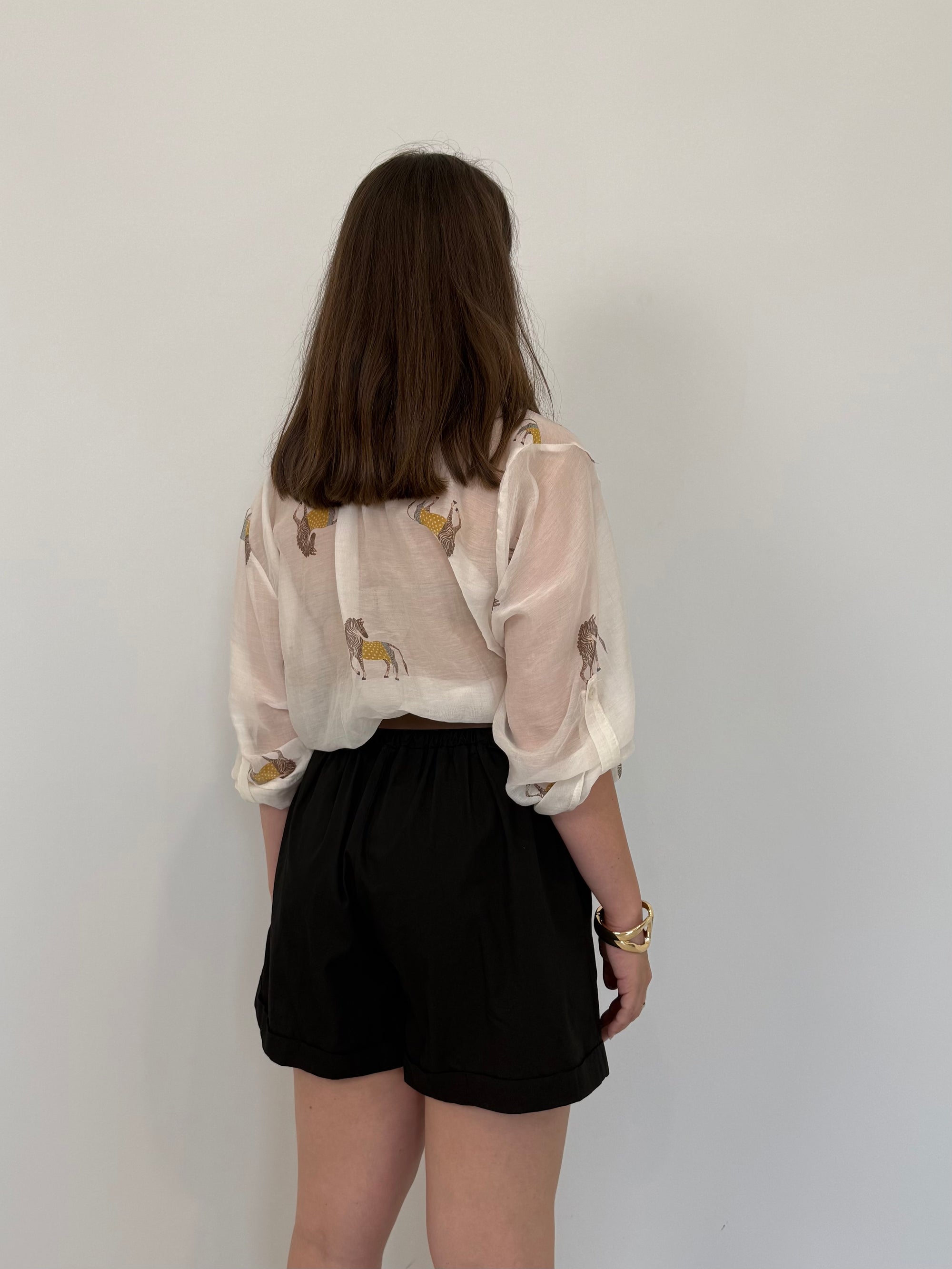 Haveone - Short in cotone con pence nero