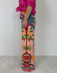 Tensione In - Pantalone tropical rosa