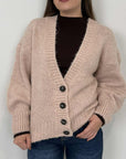 Cardigan coccola rosa