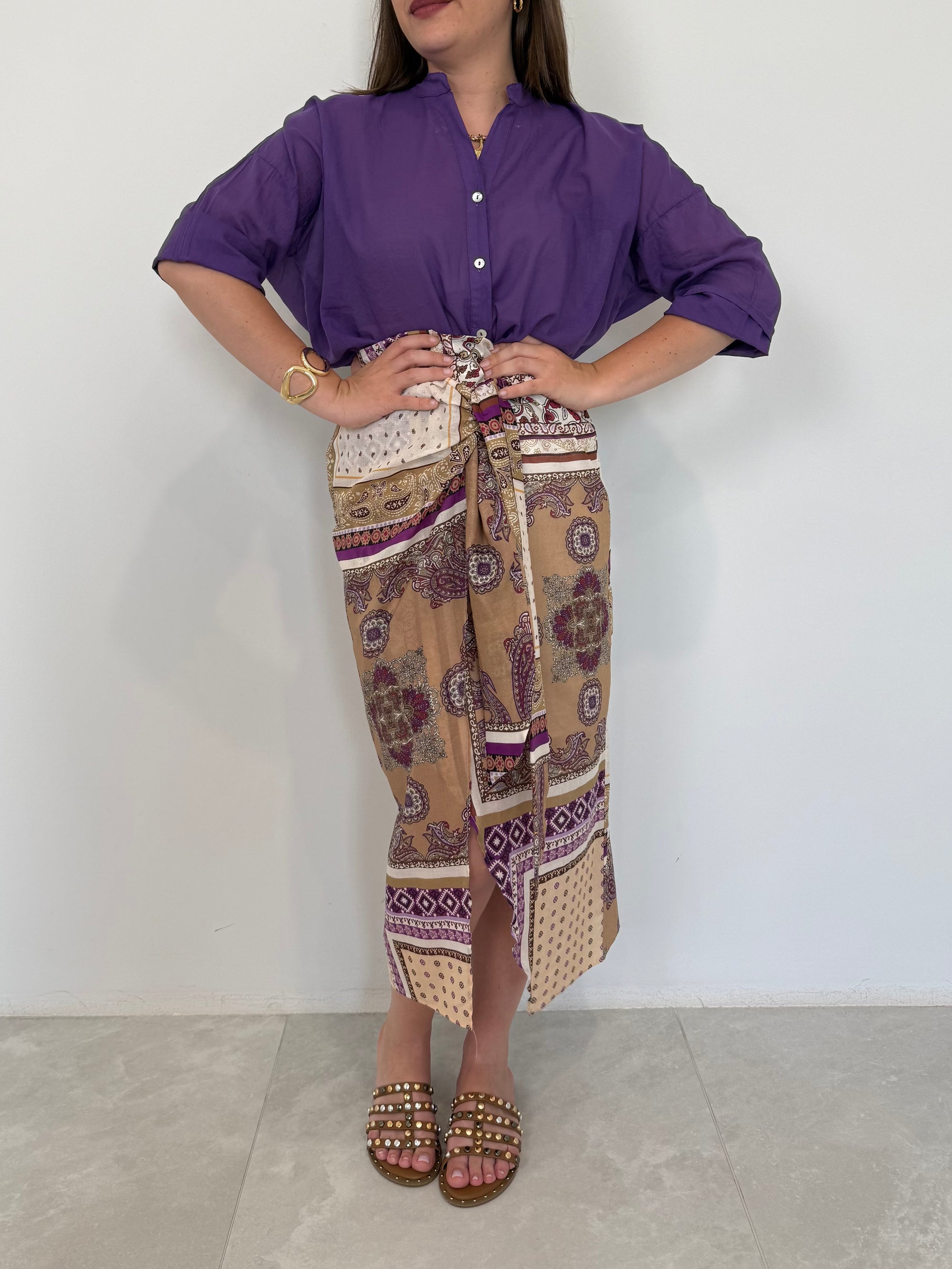 SusyMix - Gonna portafoglio paisley viola