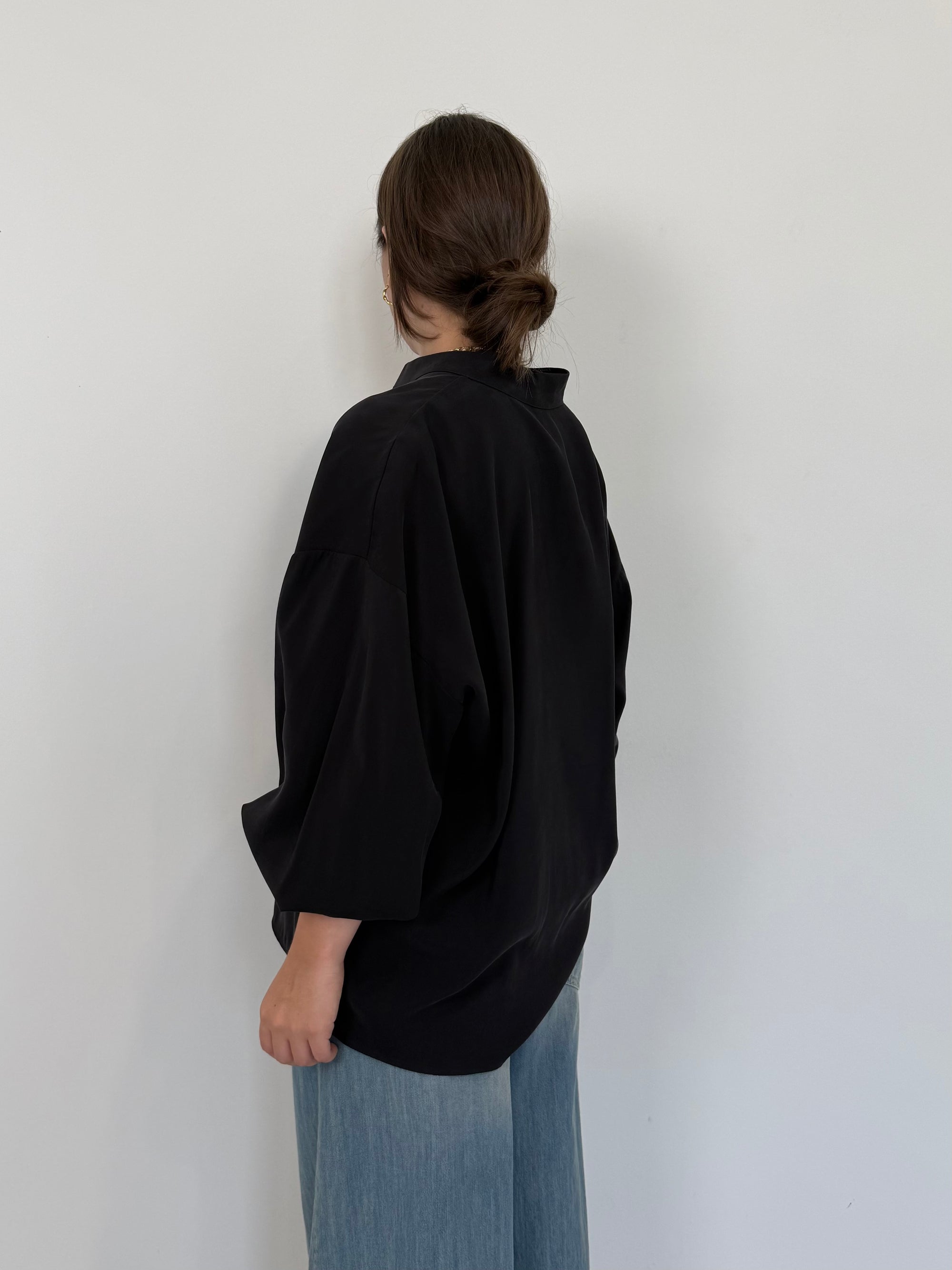 Tensione In - Camicia in cupro nera