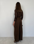 Haveone - Pantalone cargo moro