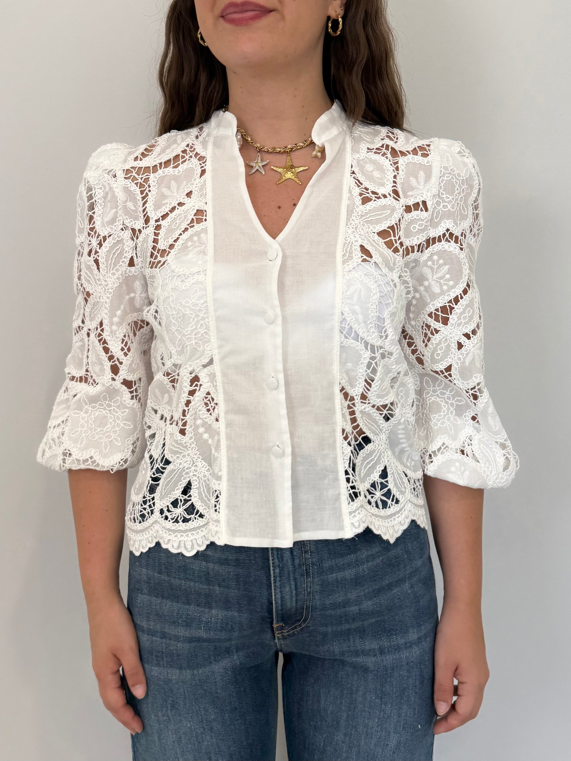 Tensione In - Camicia in sangallo Lindos