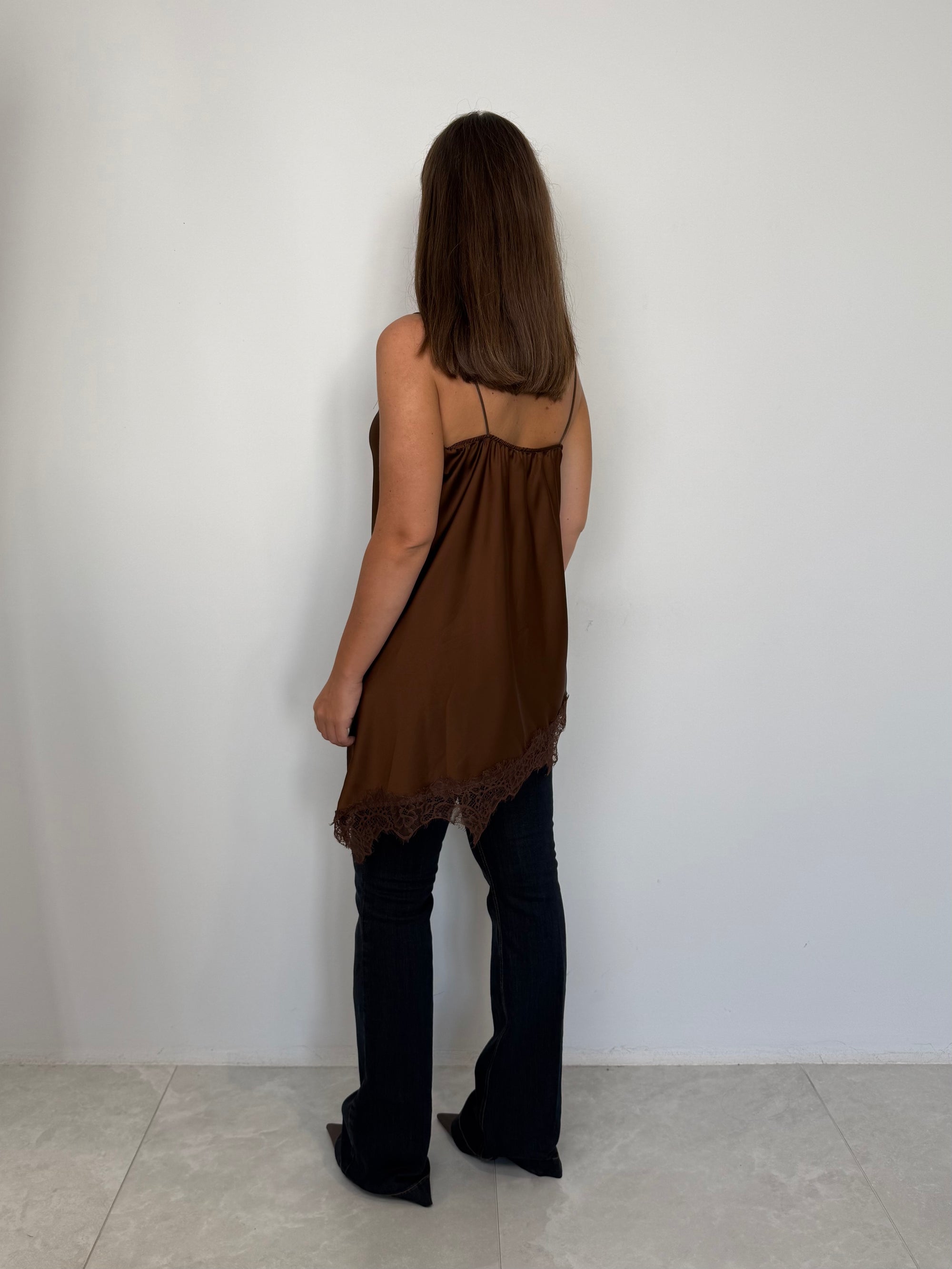 Haveone - Top lingerie in raso moro