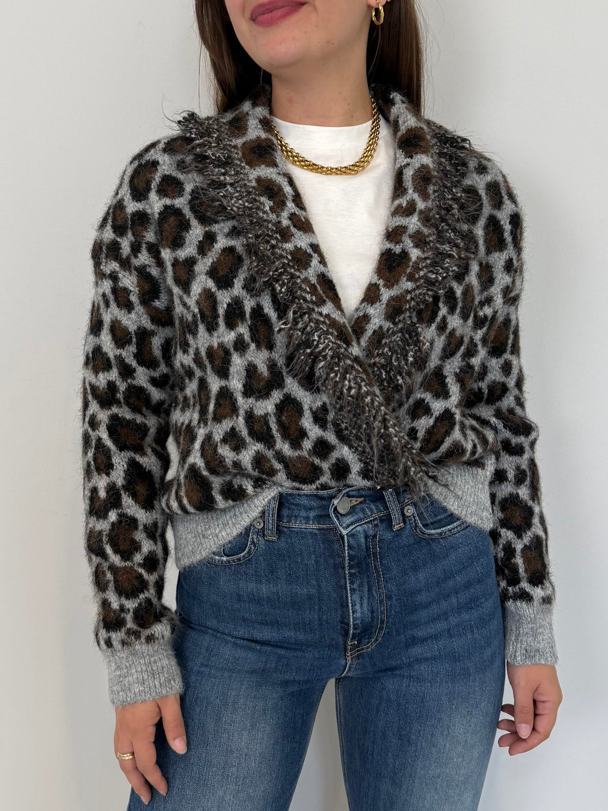 SusyMix - Cardigan maculato grigio