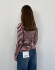 SusyMix - Maglia righe slim moro e rosa