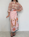 Haveone - Gonna pareo lunga pappagalli rosa