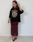 SusyMix - Gonna a tubino in pizzo bordeaux