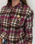 PRE-ORDINE 31/08: Civico23 - Camicia in flanella con spille vino