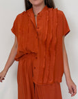 Tensione In - Camicia in viscosa papaya