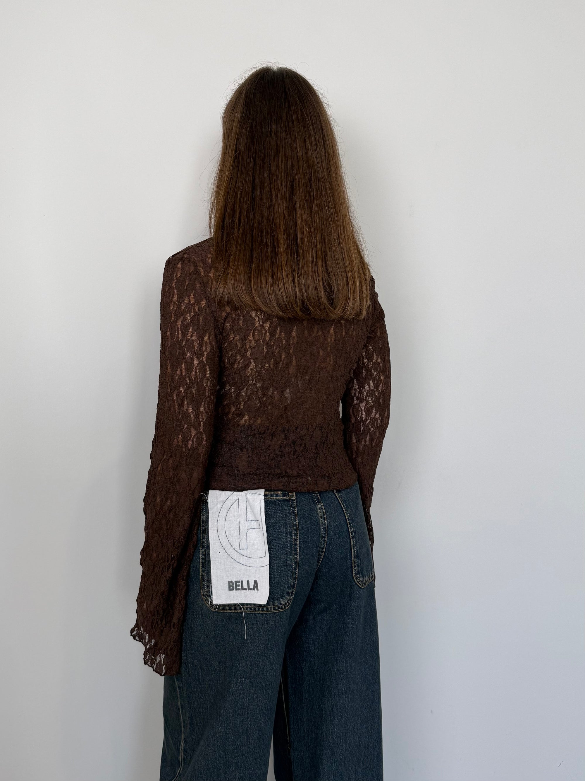 Haveone - Maglia in pizzo moro
