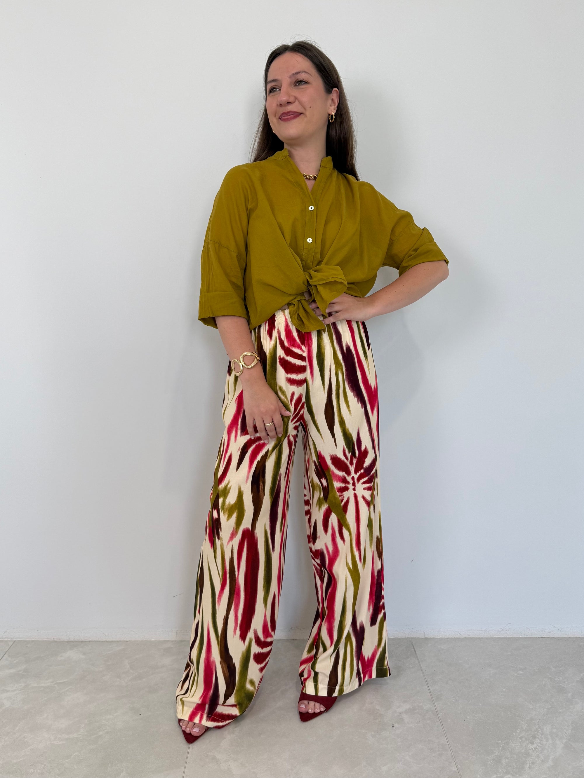 Haveone - Pantalone tropical india/olio