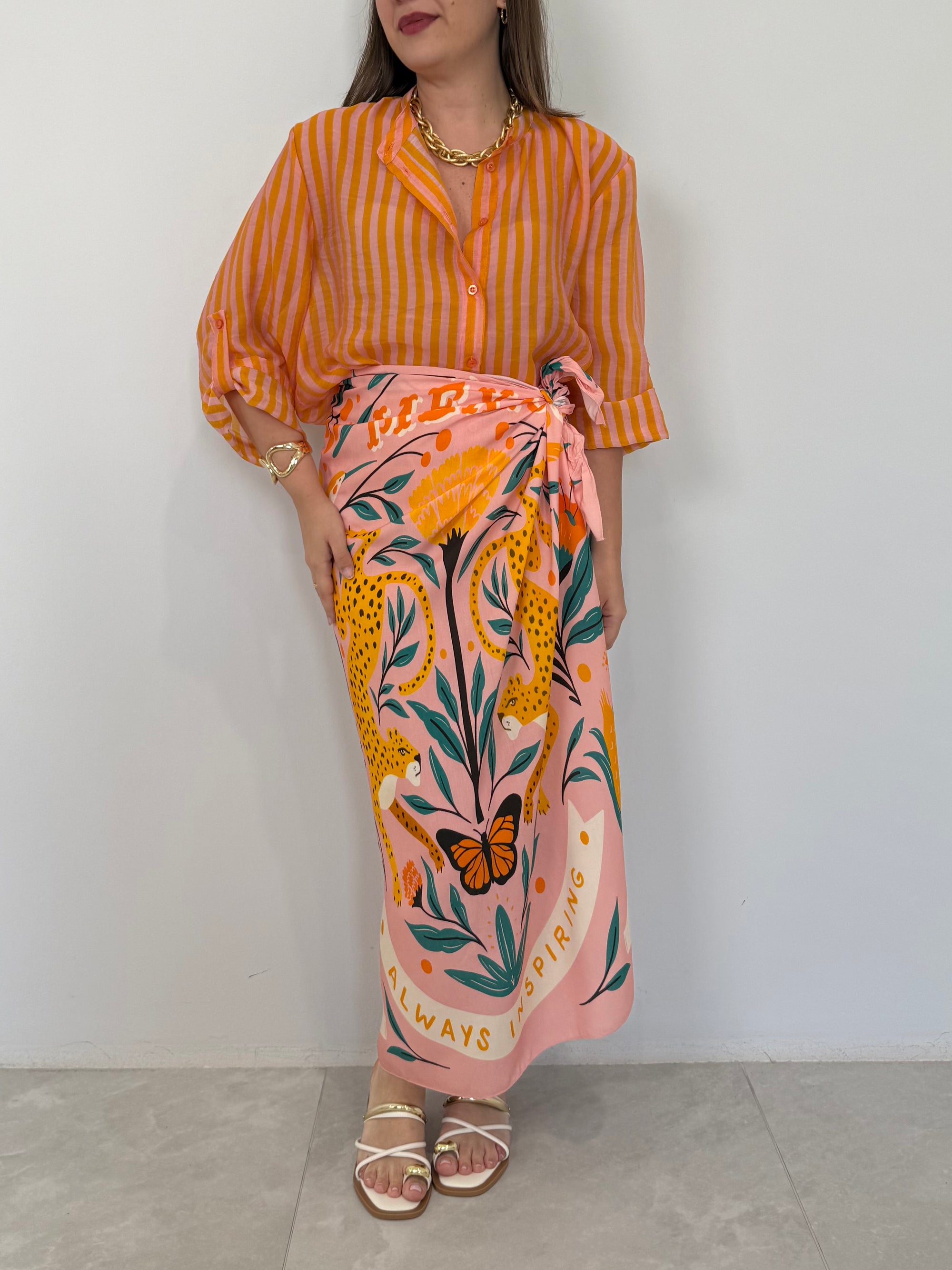 Haveone - Gonna pareo lunga wild rosa