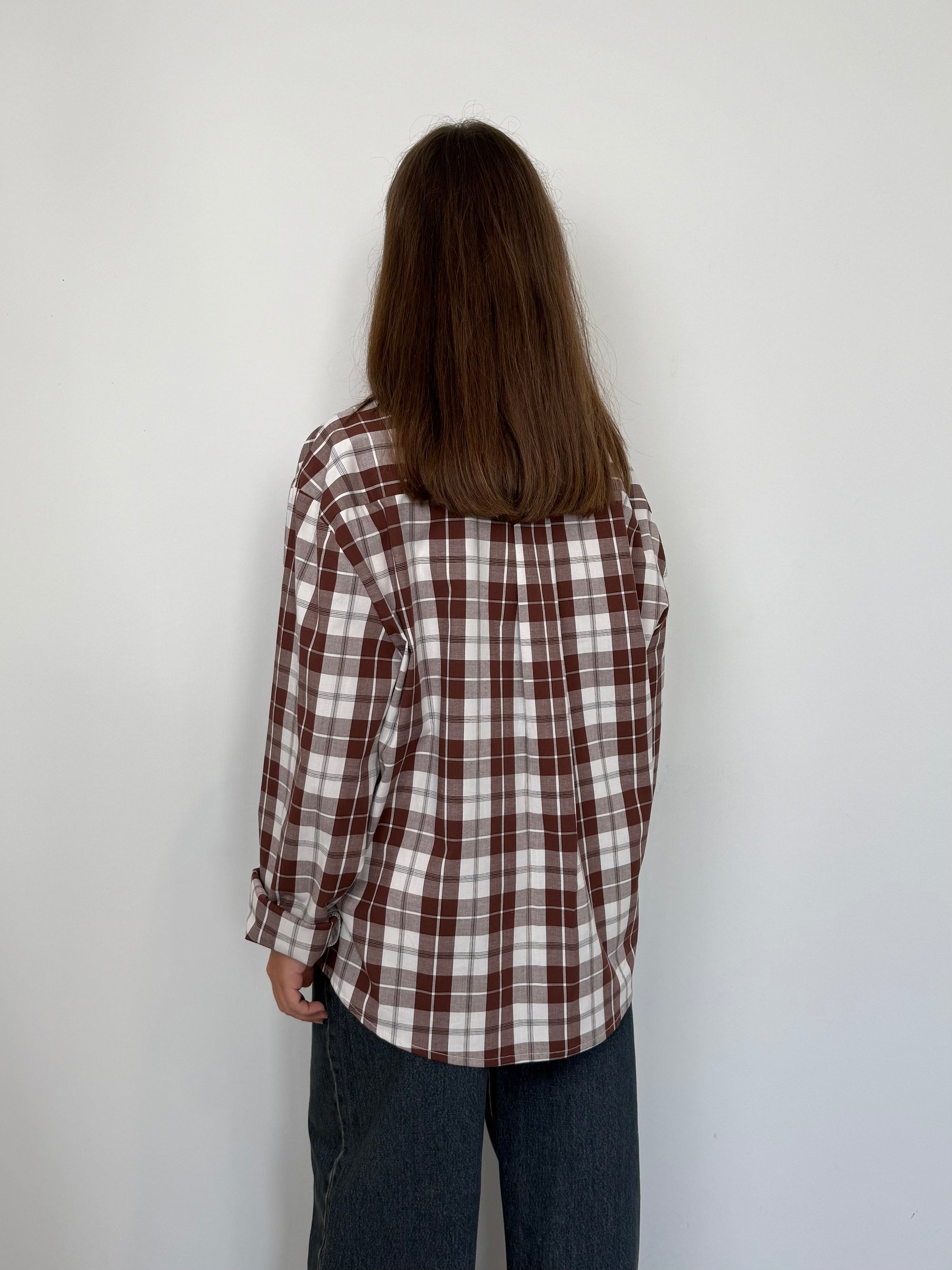 Haveone - Camicia check largo moro