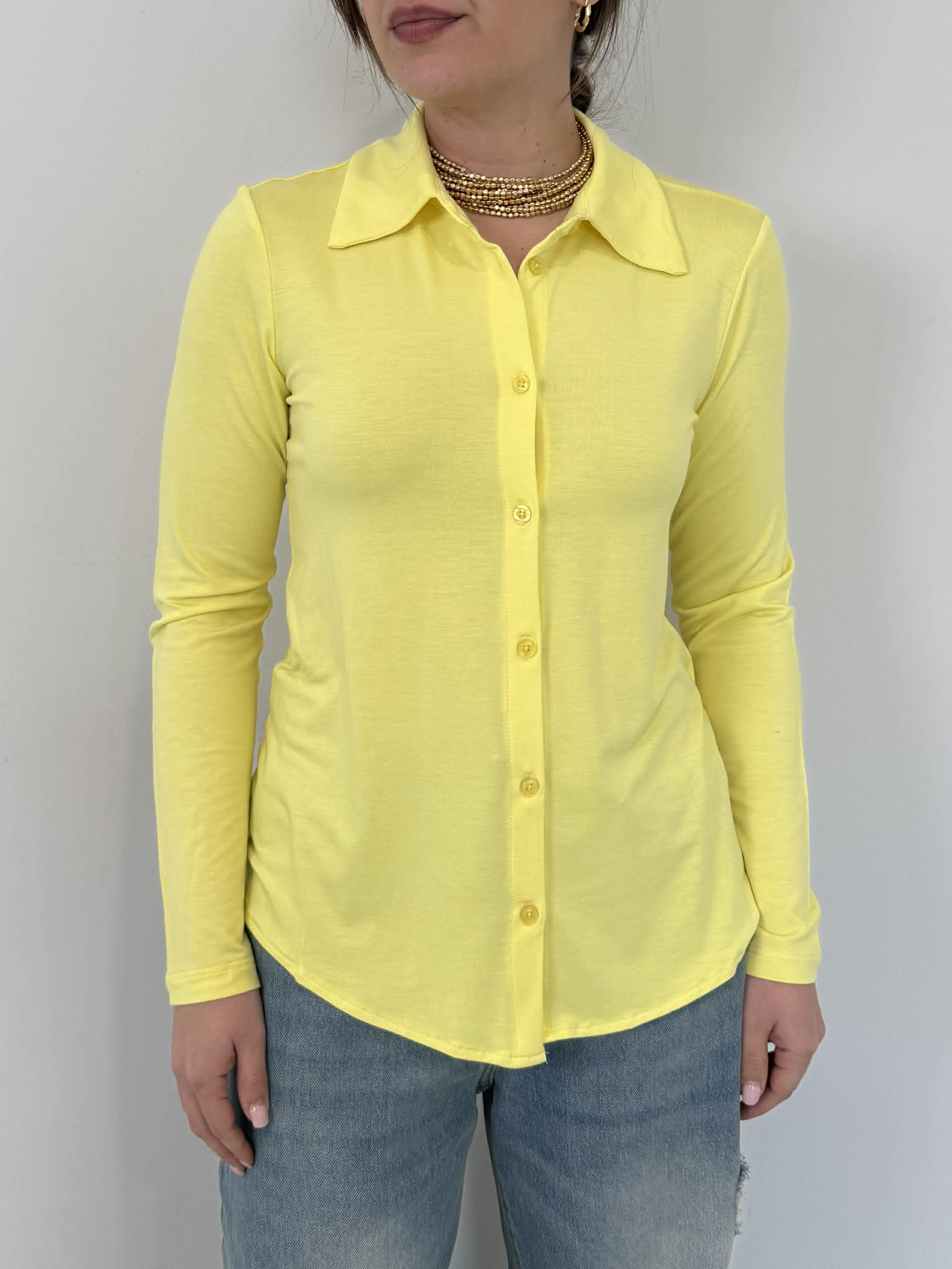 Dixie - Camicia in jersey gialla