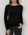 SusyMix - Maglia barca in viscosa nera