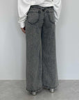SusyMix - Jeans palazzo marmorizzato