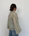 Haveone - Camicia in mussola con trina verde