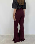 Haveone - Pantalone in punto milano bordeaux