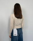SusyMix - Cardigan con bottoni gioiello panna