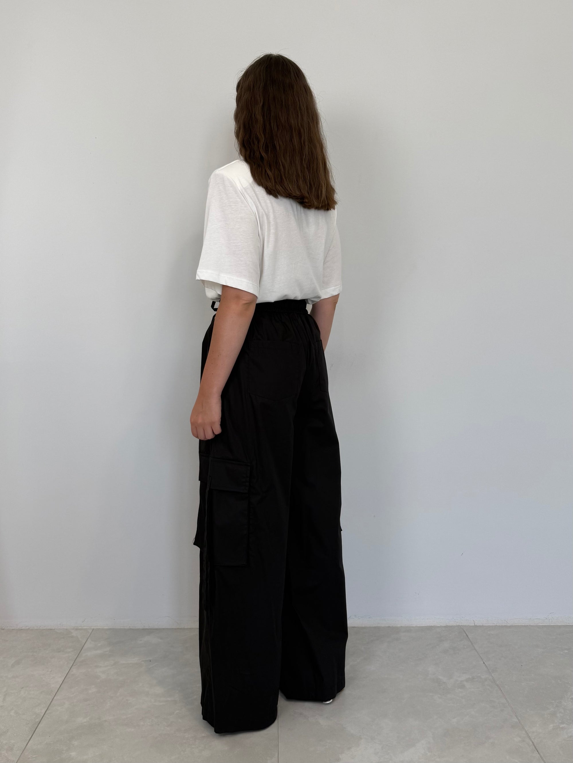 Tensione In - Pantalone cargo paracute nero