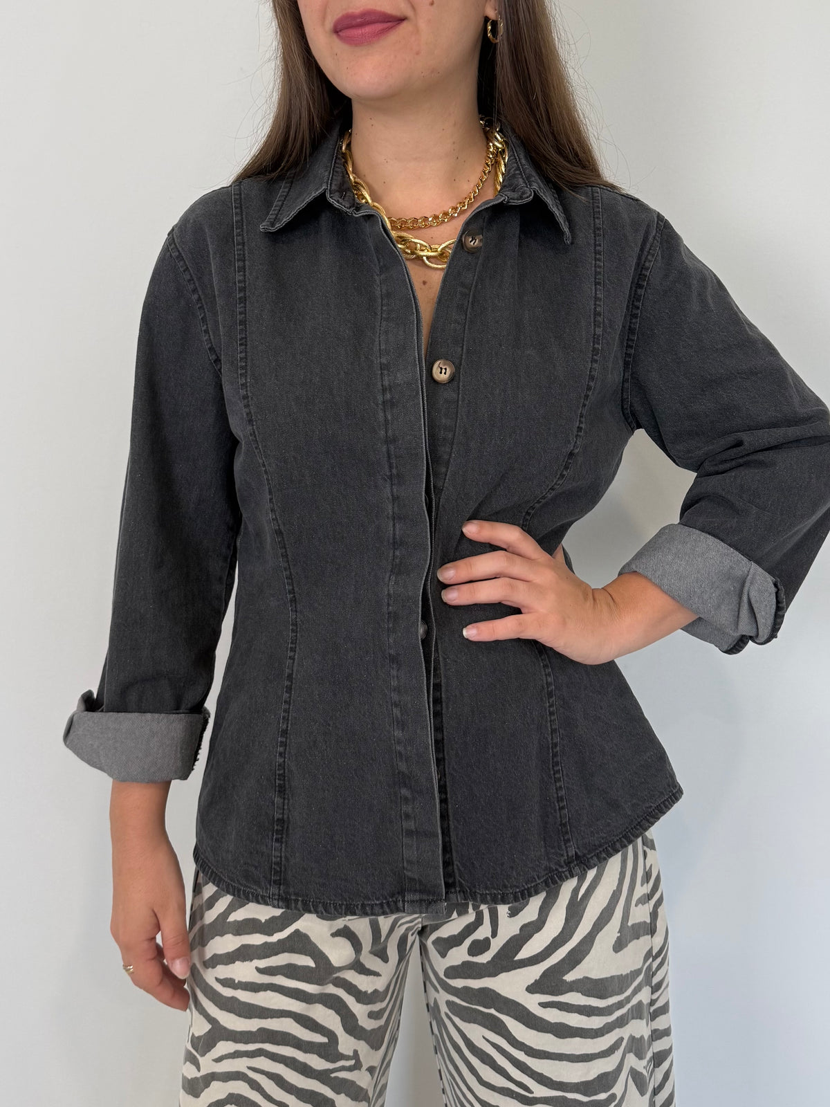 SusyMix - Camicia in denim sagomata