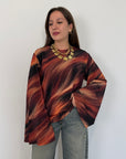 Tensione In - Maglia manica trapezio lycra sfumata