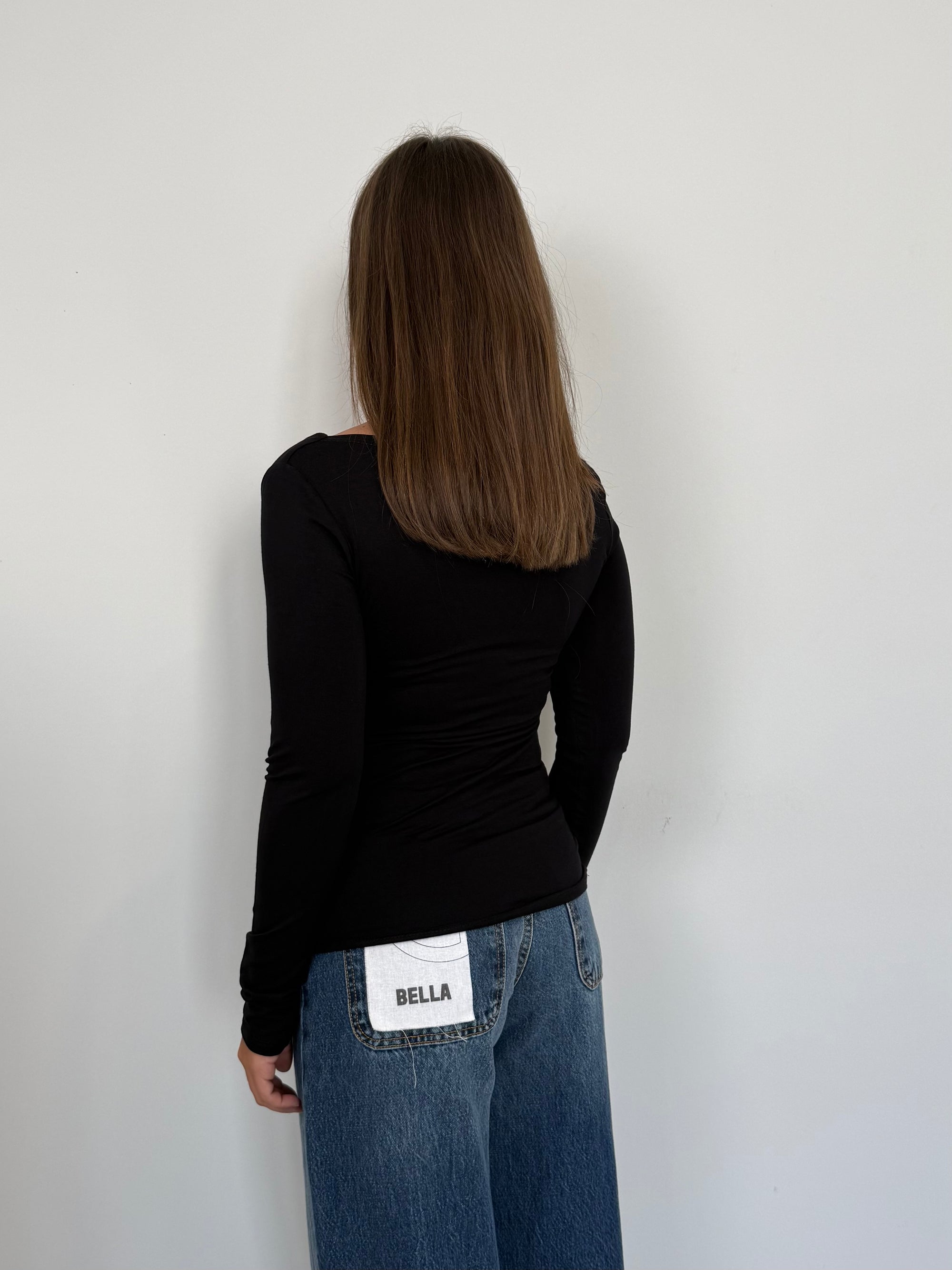 Civico23 - Maglia scollo quadrato nera