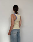 SusyMix - Canotta righe gialle contrasto viola